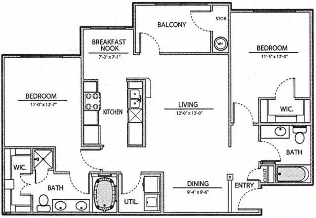 B3 with Attached Garage 07-102 floor plan